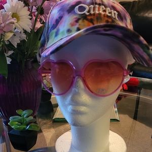HEART SHAPED PINK SHADES W/ "QUEEN"CAP!!